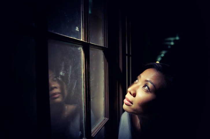 woman window